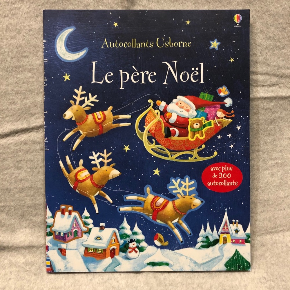 FRENCH ~ La pere Noel ~ Autocollants Usborne ~ NEW